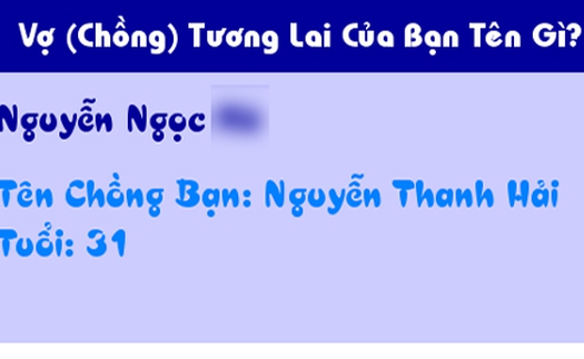 Vợ hoặc chồng tương lai của bạn tên gì?: Nhảm nhí, thì sao?